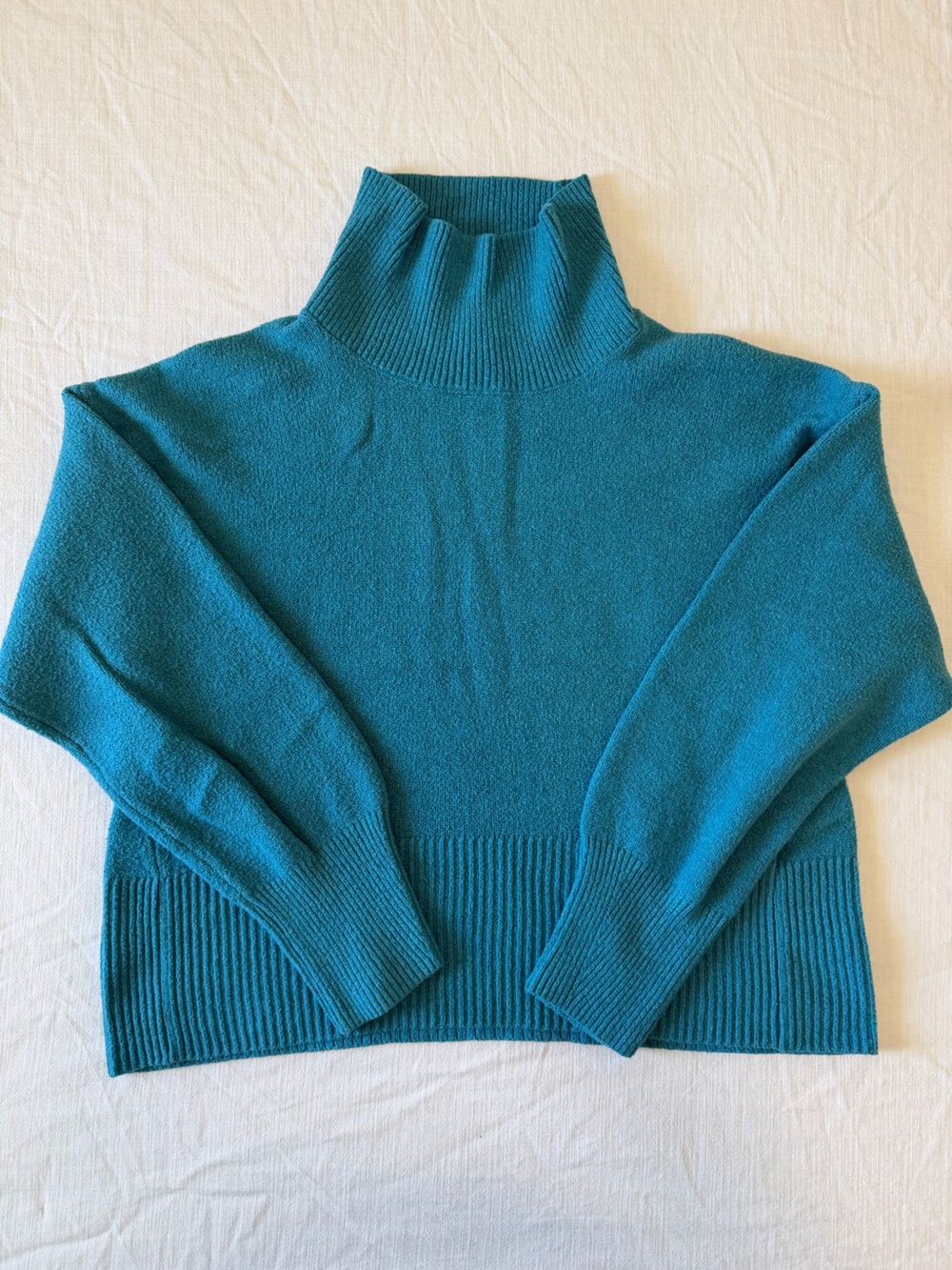 A New Day Teal Turtleneck Oversized Knit Sweater